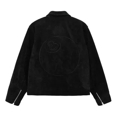 Stussy 8 Ball Suede Bing Jacket 'black'