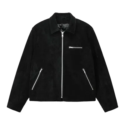 Pre-owned Stussy 8 Ball Suede Bing Jacket 'black'