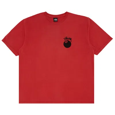 Pre-owned Stussy 8 Ball Tee 'guava' In Red