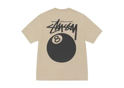 Pre-owned Stussy 8 Ball Tee Pigment Dyed T-shirt In Khaki