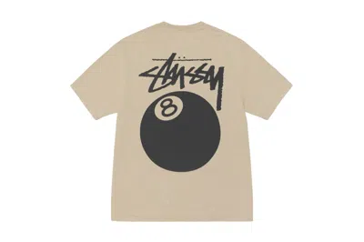 Pre-owned Stussy 8 Ball Tee Pigment Dyed T-shirt Khaki