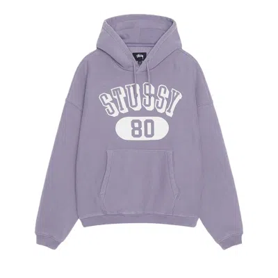 Pre-owned Stussy 80 Relaxed Hoodie 'ash Purple' | Men's Size M