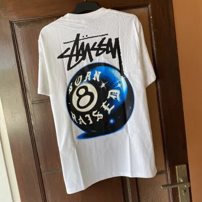 Pre-owned Stussy 8ball Bxr Tee In White