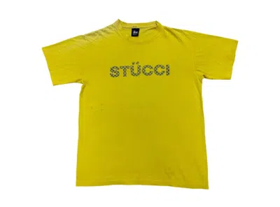 Pre-owned Stussy 90's Stucci Monogram Distressed In Yellow
