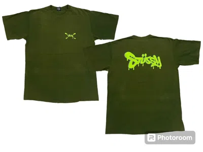 Pre-owned Stussy 90's  Splash Green Colour Straight Faded Condition