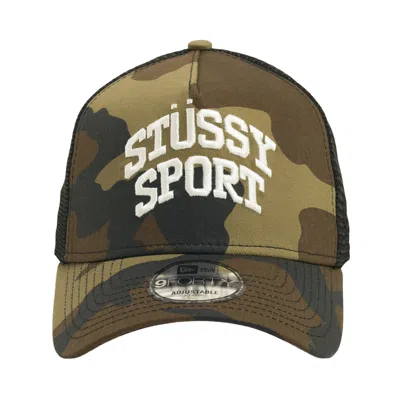 Pre-owned Stussy 9forty Sport Trucker 'camo' | Green | Men's Size Onesize