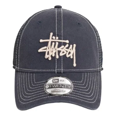 Stussy 9twenty Washed Basic Trucker 'navy' In Blue