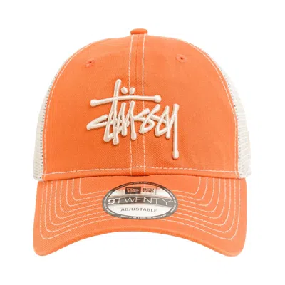Pre-owned Stussy 9twenty Washed Basic Trucker 'tangerine' | Orange | Men's Size Onesize
