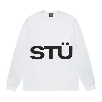 Pre-owned Stussy All Caps Long-sleeve Tee 'white' | Men's Size Xl