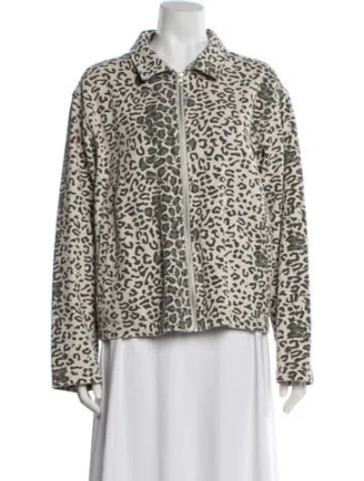 Pre-owned Stussy Animal Print Jacket In Neutral