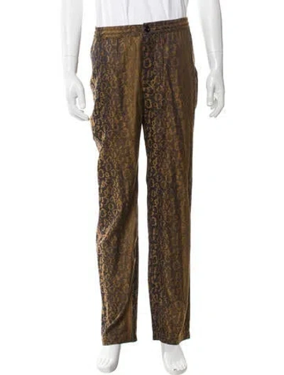 Pre-owned Stussy Animal Print Pants In Neutral