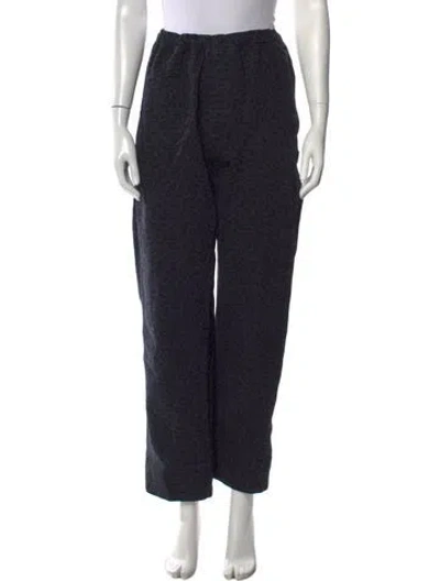 Pre-owned Stussy Animal Print Wide Leg Pants In Black