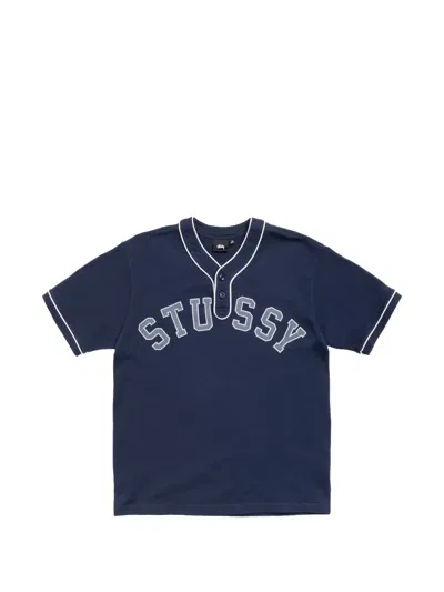 Stussy Arch Baseball Jersey In Blue