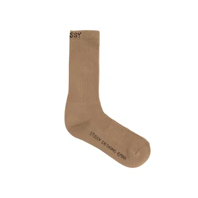 Pre-owned Stussy Athletic Crew Sock 'kangaroo' | Tan | Men's Size Onesize