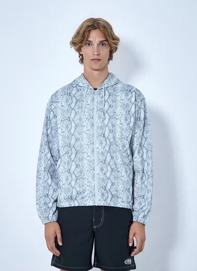Stussy Athletic Mesh Zip Hooded Sweatshirt In Grey