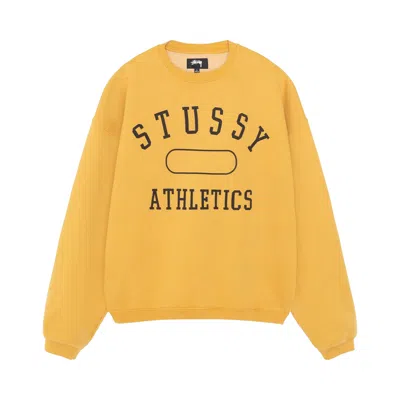 Pre-owned Stussy Athletics Crew 'washed Gold' | Yellow | Men's Size Xl