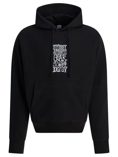 Stussy Authentic Gear Cotton Sweatshirt In Black