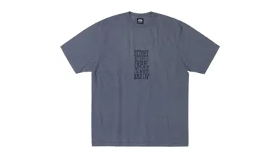 Pre-owned Stussy Authentic Gear Pigment Dyed Tee Shirt In Navy Blue