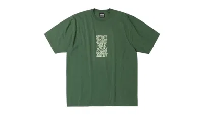 Pre-owned Stussy Authentic Gear Pigment Dyed Tee Shirt In Pine In Green