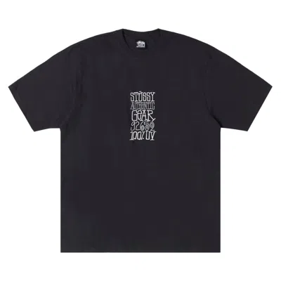Pre-owned Stussy Authentic Gear Tee Pigment Dyed 'faded Black' | Men's Size M