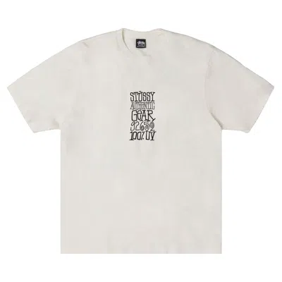 Pre-owned Stussy Authentic Gear Tee Pigment Dyed 'natural' | Cream | Men's Size S In White