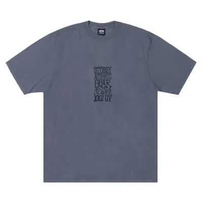 Pre-owned Stussy Authentic Gear Tee Pigment Dyed 'navy' | Blue | Men's Size L