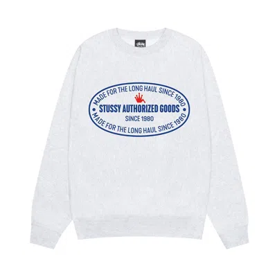 Pre-owned Stussy Authorized Crew 'ash Heather' | Grey | Men's Size M In Gray