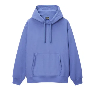 Pre-owned Stussy Back Hood Appliqué Hoodie 'storm' In Blue