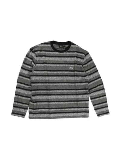 Stussy Baja Stripe Sweatshirt In Black