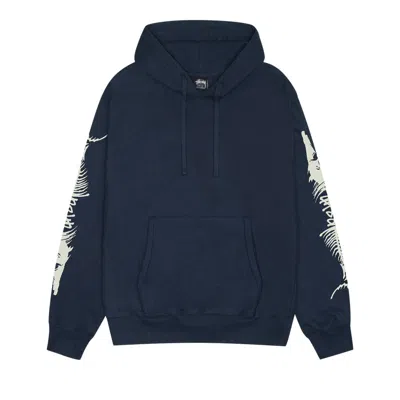 Pre-owned Stussy Barracuda Hoodie 'navy' | Blue | Men's Size Xl