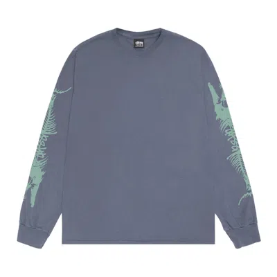 Pre-owned Stussy Barracuda Long-sleeve Tee 'indigo' | Blue | Men's Size M