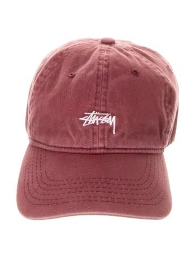 Pre-owned Stussy Baseball Cap In Burgundy