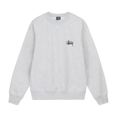 Pre-owned Stussy Basic Crew 'ash Heather' In Grey