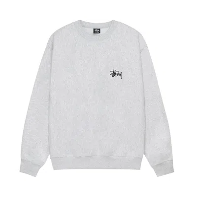 Pre-owned Stussy Basic Crew 'ash Heather' In Grey