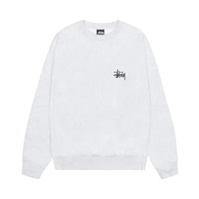 Pre-owned Stussy Basic Crew 'ash Heather' | Grey | Men's Size M In Gray