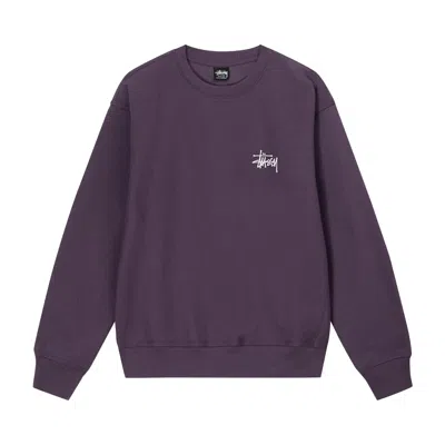 Pre-owned Stussy Basic Crew 'grape' In Purple