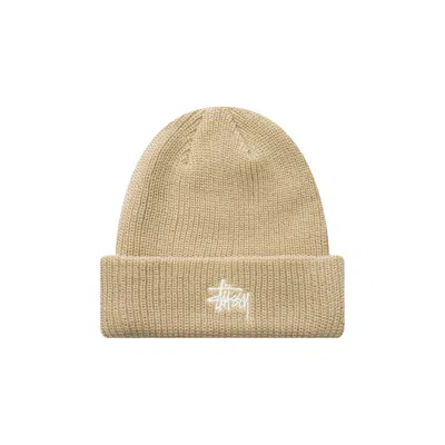Pre-owned Stussy Basic Cuff Beanie 'beach Sand' | Tan | Men's Size Onesize In Brown