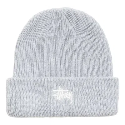 Stussy Basic Cuff Beanie 'heather Grey' In Gray