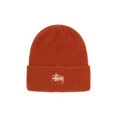 Pre-owned Stussy Basic Cuff Beanie 'tiger' | Red | Men's Size Onesize