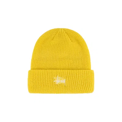 Pre-owned Stussy Basic Cuff Beanie 'yellow'