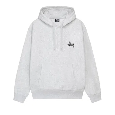Pre-owned Stussy Basic Hoodie 'ash Heather' In Grey