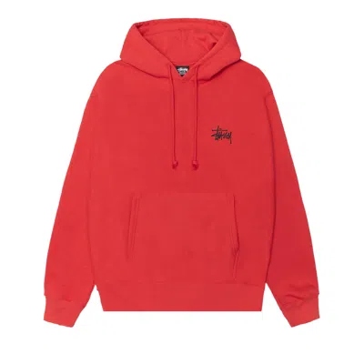 Pre-owned Stussy Basic Hoodie 'cayenne' | Red | Men's Size Xl