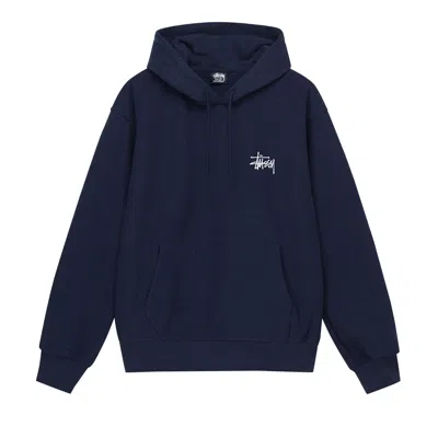 Pre-owned Stussy Basic Hoodie 'navy' In Blue