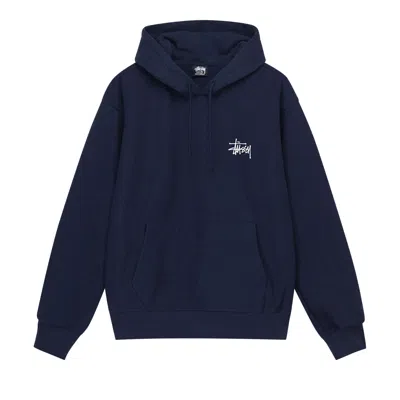 Pre-owned Stussy Basic Hoodie 'navy' In Blue