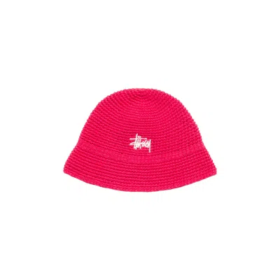 Pre-owned Stussy Basic Knit Bucket Hat 'red' | Men's Size L/xl