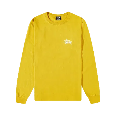 Pre-owned Stussy Basic Long-sleeve Tee 'honey' In Yellow