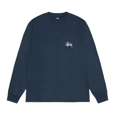 Pre-owned Stussy Basic Long-sleeve Tee 'navy' In Blue