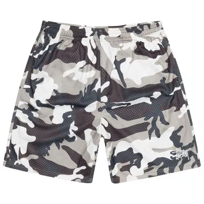 Pre-owned Stussy Basic Mesh Short 'snow Camo' | Grey | Men's Size L In Gray