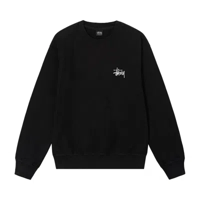 Pre-owned Stussy Basic Pigment Dyed Crew 'black'