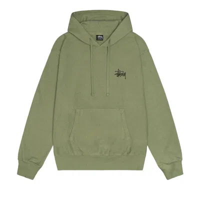 Pre-owned Stussy Basic Pigment Dyed Hoodie 'artichoke' In Green